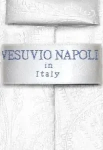 Vesuvio Napoli Narrow NeckTie Solid WHITE Paisley 2.5″ Skinny Men’s Neck Tie