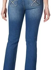 WallFlower Women’s Legendary Slim Bootcut Mid-Rise Belted Insta Stretch Juniors Jeans (Standard and Plus)