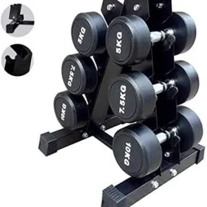 Weights Set For Home Gym-Barbell A-Frame Dumbbell Storage Rack -Dumbbell Weight Rack Gym Arm 3-layer Dumbbell Tree Rack-Home Fitness Equipment- Dumbbell Display Storage