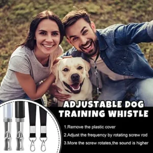 Whaline 8Pcs Dog Training Set Dog Whistle to Stop Barking Recall Training Dog Training Ultrasonic Whistle with Lanyard Training Clicker Dog Training Bell for Dog Recall Behavioral Silent Training