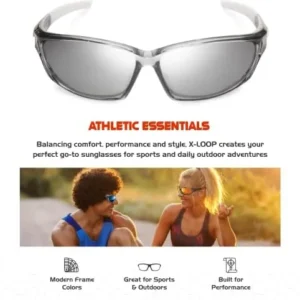 X LOOP Polarized Sports Sunglasses for Men – UV400 Baseball Running Cycling Golf Glasses