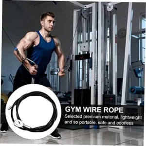 Yardwe 1pc Fitness Wire Rope Rubber Workout Steel Wire Replacement Weight Machine Cables Home Gym Replacement Cables Gym Wire Replacement Gym Cable Steel Cable Battle Rope Household Pu