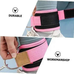 YARNOW 3pcs Ankle Buckle Padded Ankle Cuffs Cable Machines Ankle Cuffs Leg Pulley Ankle Strap Leg Exercises Ankle Brace D Ring Dumbbell Ankle Strap Sports Belt Indoor Fitness Nylon