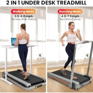 Yemsd 2 in 1 Foldable Treadmill with Incline,Walking Pad Treadmill for Home Office,Under Desk Treadmill 2.5HP, 330 LBS Weight Capacity