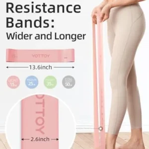 YOTTOY Silicone Resistance Bands for Working Out- 4 Levels of Exercise Loop Bands,Elastic Bands for Legs,Effective Physical Therapy Home Workouts, Yoga, and Fitness