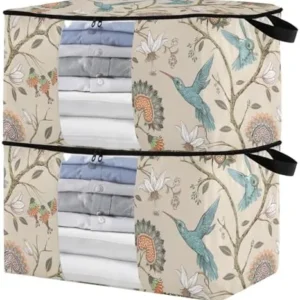 Zathe 2 Pack Folding Organizers For Bed Sheets Collapsible Folding Closet Organizer Foldable Storage Containers With Lids Home