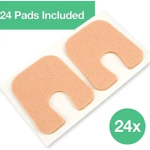 ZenToes U-Shaped Felt Callus Pads | Protect Calluses from Rubbing on Shoes | Reduce Foot and Heel Pain | Pack of 24 | 1/8” Self-Stick Pedi Cushions