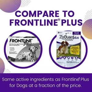 ZoGuard Plus Flea and Tick Prevention for Dogs (Medium – 23-44 lb)