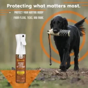 Zone Realtree Invisible Hunter Pet Defender Permethrin Insecticide, 10oz Continuous Permethrin Spray. Protect Your Dogs from Ticks and Fleas. Odor-Free. Lasts 40 Days.